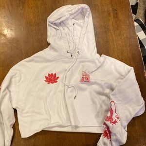 Cropped hooded sweatshirt